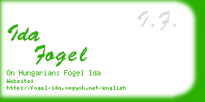 ida fogel business card